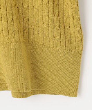 ANY SIS L ケーブルニット カーディガン シトラスイエロー