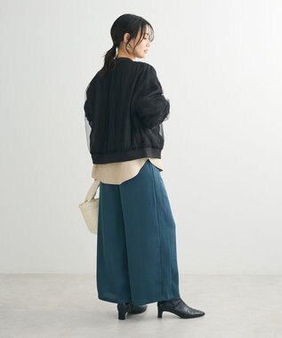 Green Parks チュールブルゾン Black