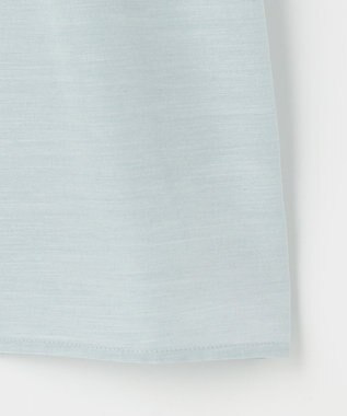 J.PRESS LADIES S ソフトシアークロス フレンチスリーブ ブラウス ライトブルーシャンブレー系