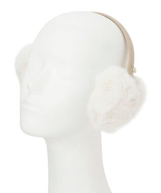 MOONBAT 【ラッピングBOX付き】FURLA ハート型イヤマフ オフホワイト