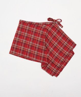 WEGO チェックラップスカート レッド
