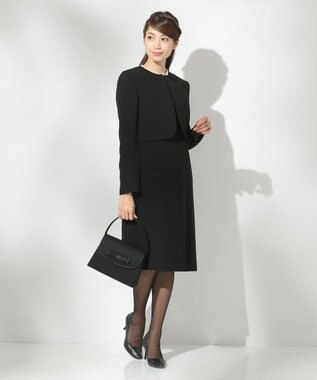 組曲 NOIR モランナ経二重 ジャケット+ワンピース ブラック系