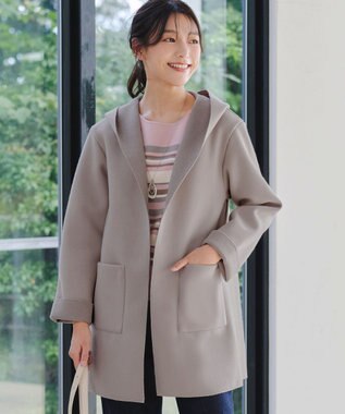 ダブルフェイスニットロングコート