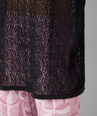 Chacott 【ノーソーイングニット】ランダムメッシュニットタンクトップ ブラック