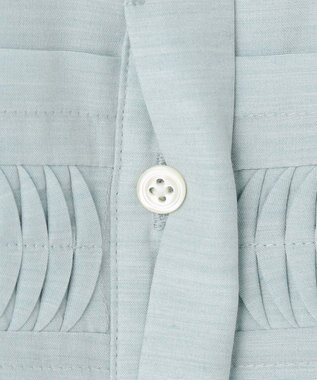 J.PRESS LADIES S ソフトシアークロス フレンチスリーブ ブラウス ライトブルーシャンブレー系