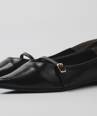 BONTRE 【PRECIEUX JOUET/プレシュウジュエ】ポインテッドフラットメリージェーン ブラック