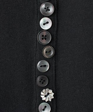 23区 【R(アール)】シルクコットン カーディガン ブラック系