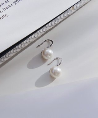 Tiaclasse 【金属アレルギー対応】フック型パールピアス シルバー