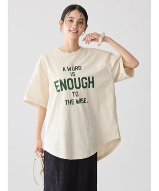 AMERICAN HOLIC ロゴカットラウンドチュニック Ivory