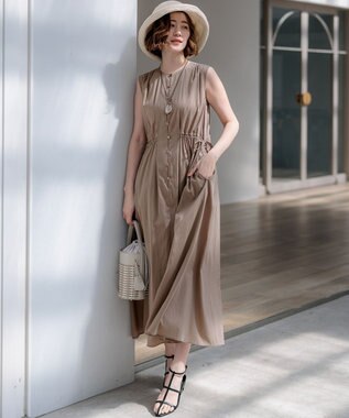 23区 オーバルシェル コンビ ネックレス ダークブラウン系