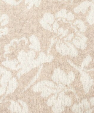 MOONBAT mila schon カシミヤ100%ジャカードプチマフラー ベージュ