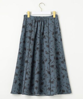 ANY SIS 【洗える】フローラルパターン スカート グリーン系