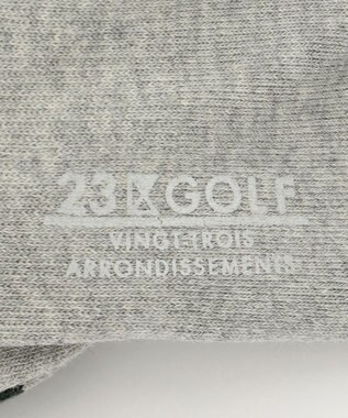 23区GOLF 【MEN】カラーブロック ハーフソックス ライトグレー系