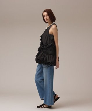 GRACE CONTINENTAL フリルキャミソール ブラック