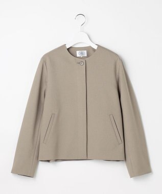 J.PRESS LADIES S 【WEB限定カラーあり】ツムギートflannel ノーカラー ジャケット ベージュ系