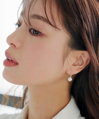 Tiaclasse 【金属アレルギー対応】フック型パールピアス シルバー