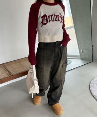 WEGO フラッフィーグラフィックちびニット 柄2