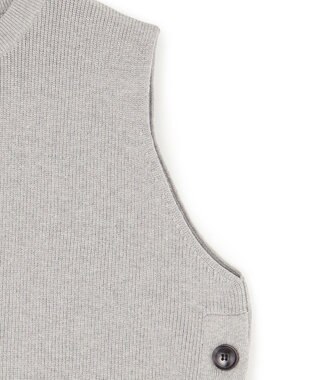 UNFILO 【洗える】サイドボタンニットベスト グレー