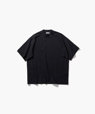 ATON DRY COTTON JERSEY | スタンダード モックネックTシャツ - UNISEX BLACK
