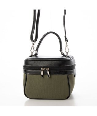 LA BAGAGERIE 【倉敷帆布】キャンバスバニティバッグ カーキ