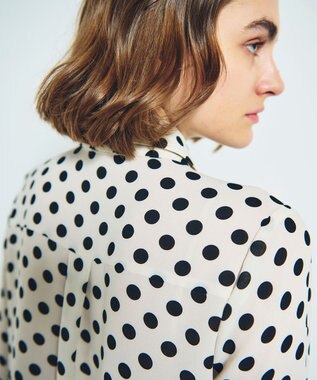 GRACE CONTINENTAL ドットプリントボウタイブラウス キナリ