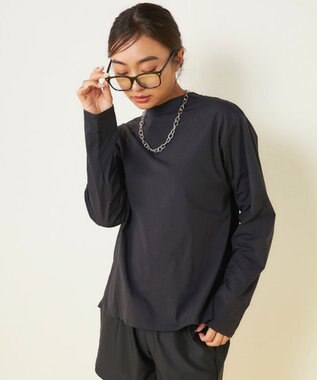 OP／FILA 【ocean pacific】モックネックラッシュガード付き 水着5点セット ブラック