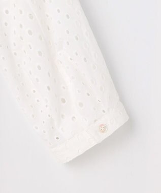 組曲 【先行予約】エンブロイダリーレーススタンドネック ブラウス ホワイト系