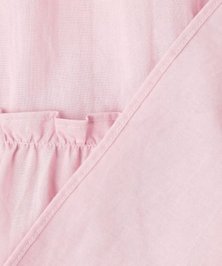 Feroux 【洗える】ペプラムシルエットフリルブラウス ピンク系