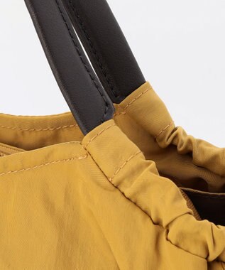 LA BAGAGERIE 【MONICA】サイドギャザー2WAYトートバッグ Mサイズ マスタード