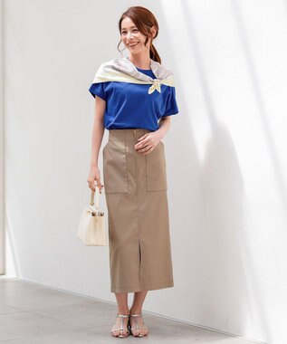 ANY SIS 【2WAY】フロントジップタイト スカート モカ