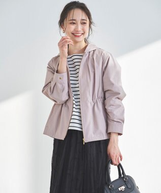 ANY SIS 【撥水/花粉対策】2WAYフーディー ブルゾン ローズグレー