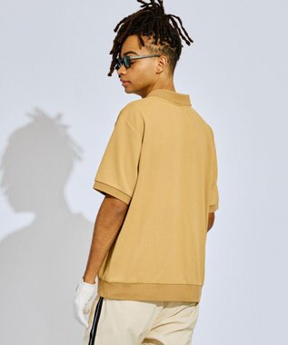 PW CIRCULUS 【GOLF OUT掲載アイテム】【MEN】ワッフルポロ ゴルフ ベージュ系