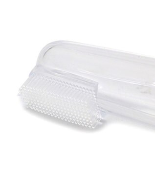 PET PARADISE ペットパラダイス シリコン製 指 歯ブラシ 2個入り 白～オフホワイト