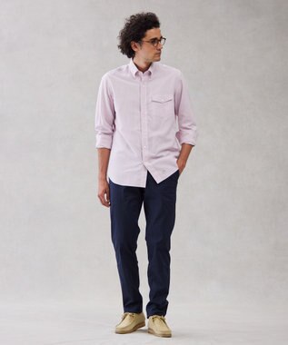 J.PRESS MEN 【HYBRID LINEN】ボタンダウンシャツ ピンク系