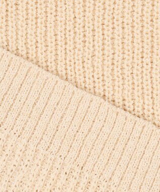 Feroux 【洗える】ツイードライクニット ベスト アイボリー系1