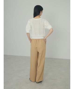 Green Parks ａ．透かし柄ニットプルオーバー Off White