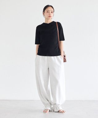 earth music&ecology 前後2WAYポロニット Black