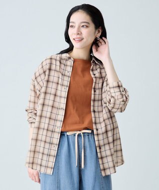 ANY L シアーチェックシャツ