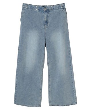 earth music&ecology タックホックデニムパンツ Light Indigo