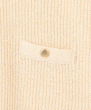 Feroux 【洗える】ツイードライクニット ベスト アイボリー系1