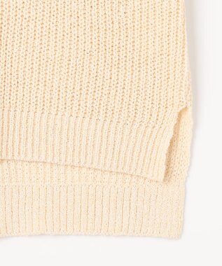 Feroux 【洗える】ツイードライクニット ベスト アイボリー系1