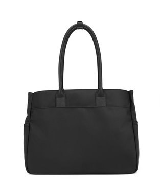 style code 【高密度ナイロン×レザー】ナイロンロングハンドルトートバッグ　軽量　大容量 BLK/SLV7692