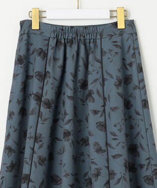 ANY SIS 【洗える】フローラルパターン スカート グリーン系