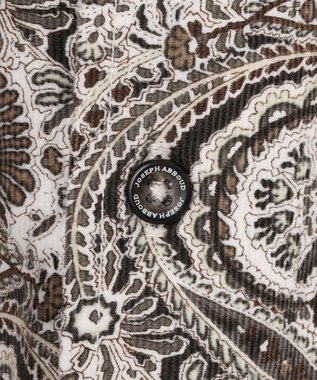 JOSEPH ABBOUD 【LIBERTY・綿100％】リバティペイズリープリントコーデュロイ シャツ ダークブラウン系6