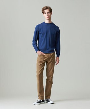 J.PRESS MEN 【KING SIZE】【ストレッチ性 / イージーケア】【FLEX YARN】クルーネックニット ブルー系