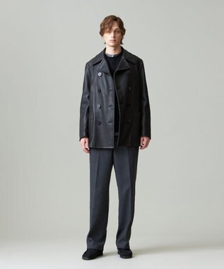 J.PRESS MEN 【KING SIZE】【ストレッチ性 / イージーケア】【FLEX YARN】クルーネックニット ブラック系