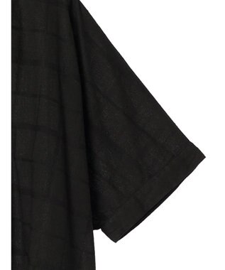 Green Parks インド綿 チェックドビーブラウス Black