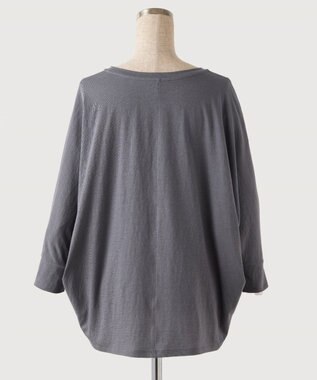 TOQUE 〈大草直子さんアドバイザー〉 【天然素材】タンギスコットン天竺ドルマンTシャツ チャコールグレー