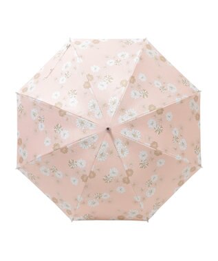 MOONBAT 【 遮光率100％/遮熱/UV/軽量】PAUL&JOE ACCESSOIRES(ポール&ジョー) 晴雨兼用日傘 クリザンテーム 総柄 花柄 折りたたみ傘 ピーチ
