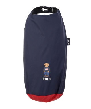 MOONBAT POLO RALPH LAUREN レインポンチョ 透湿撥水 カラーブロック 収納袋付き ネイビーブルー